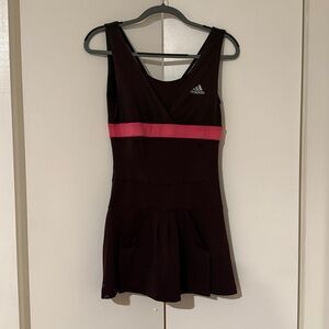Adidas Chocolate and Pink Athletic Tennis Dress